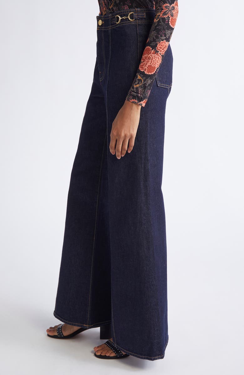 Ulla Johnson The Delphine High Waist Wide Leg Jeans, Alternate, color, Tigris