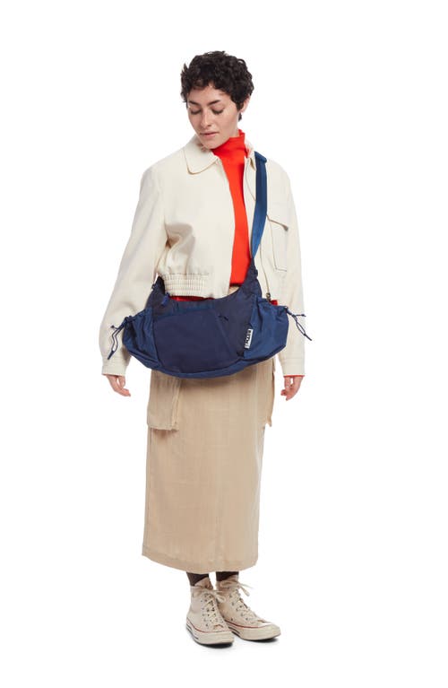 Baboon To The Moon Crescent Crossbody Bag In Blue