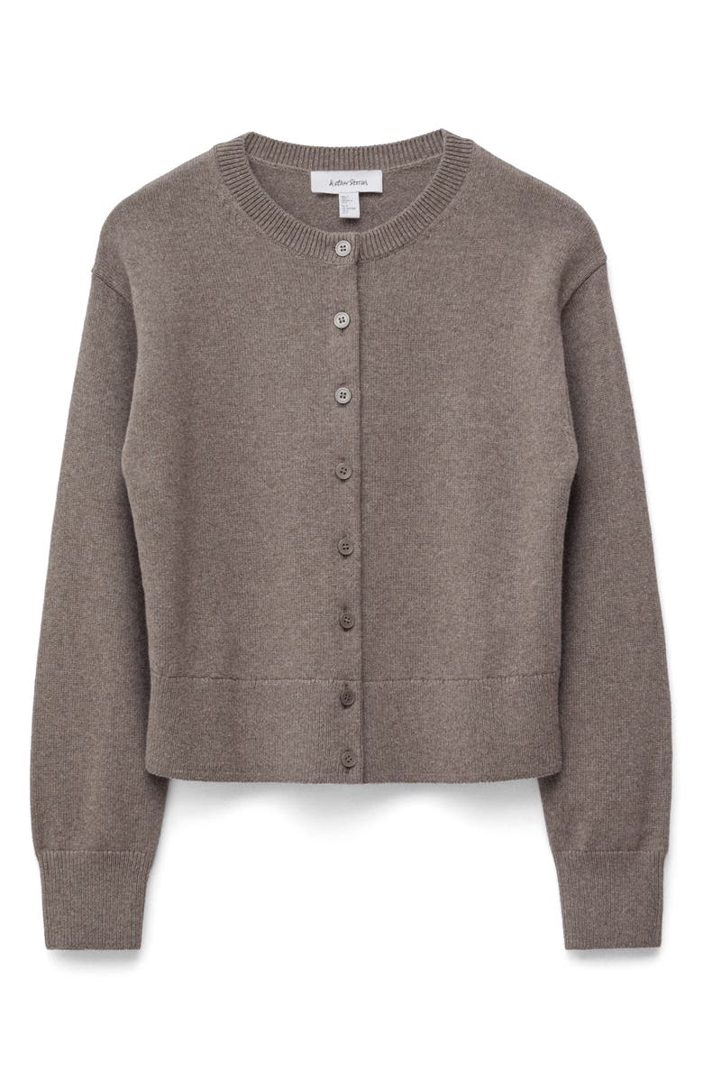 & Other Stories Wool & Cotton Cardigan, Alternate, color, Mole Dark