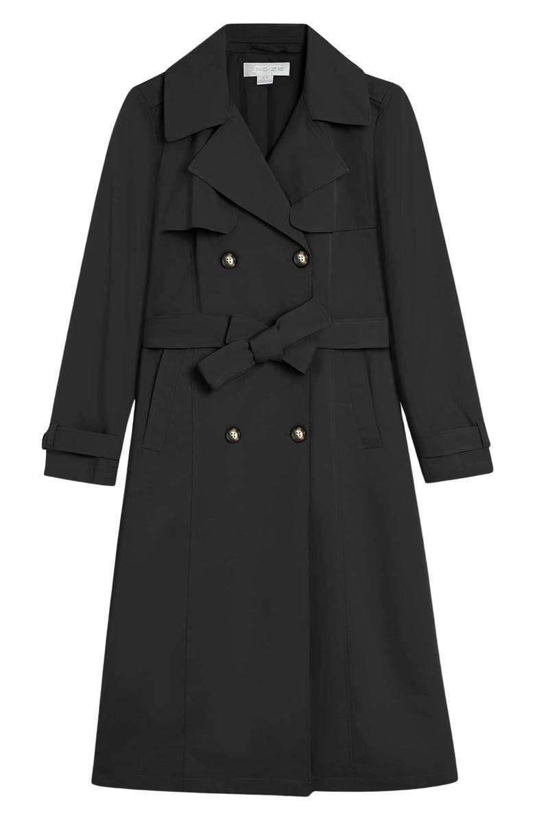 Noize Long Trench Coat, Alternate, color, Black