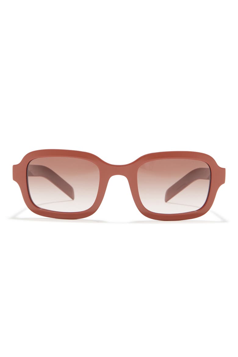 51mm Rectangle Sunglasses, Main, color, BROWN / BROWN GRADIENT