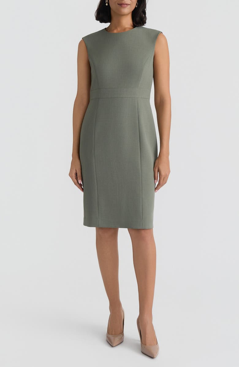 KASPER Seamed Sheath Dress, Main, color, 