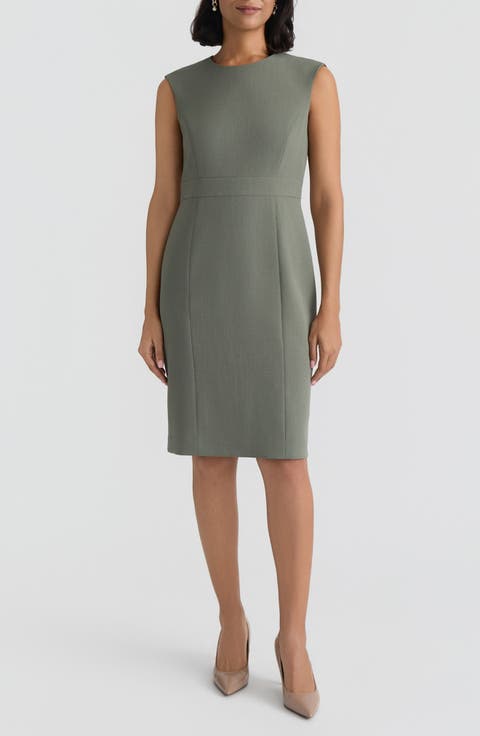Seamed Sheath Dress