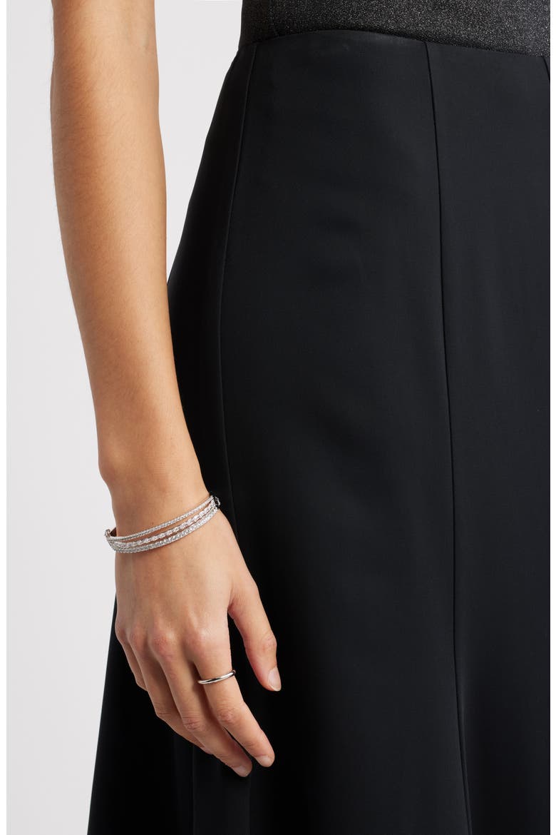 Seamed Layered Midi Skirt, Alternate, color, BLACK