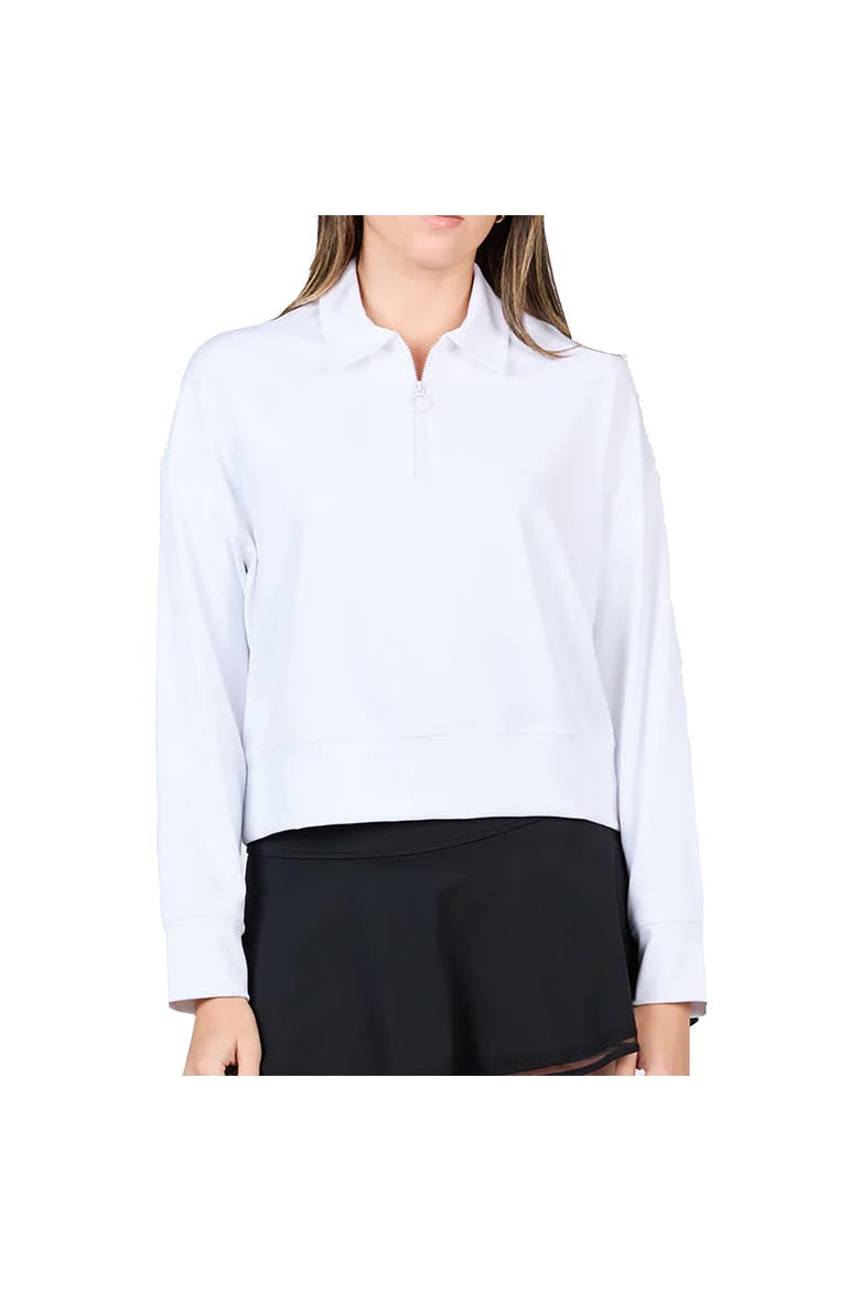 Staples Quarter-Zip Womens Golf Pullover, Main, color, White