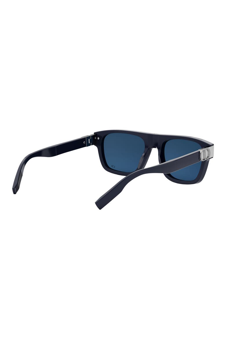 CD Icon S3I 55mm Square Sunglasses, Alternate, color, SHINY BLUE / BLUE