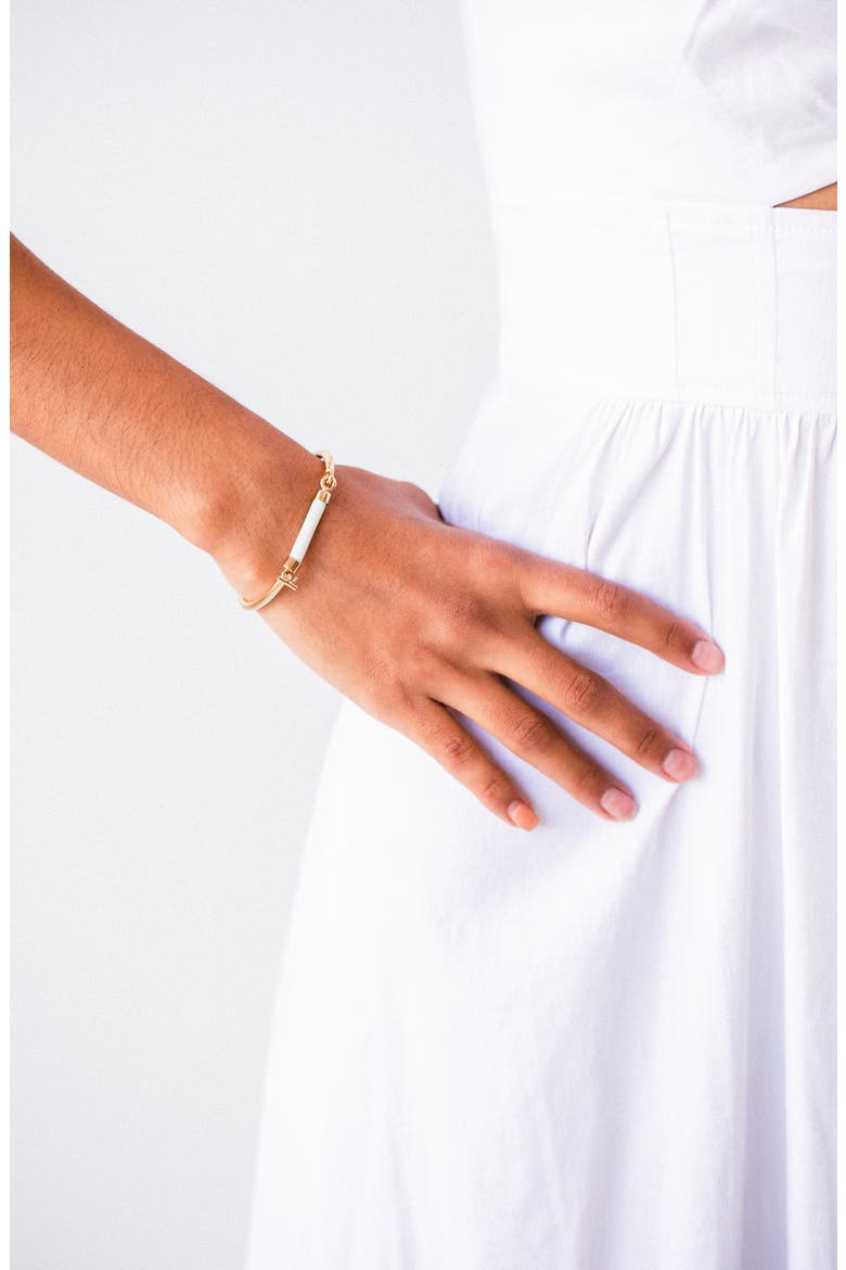 Raha Bangle Bracelet, Alternate, color, GOLD/ WHITE