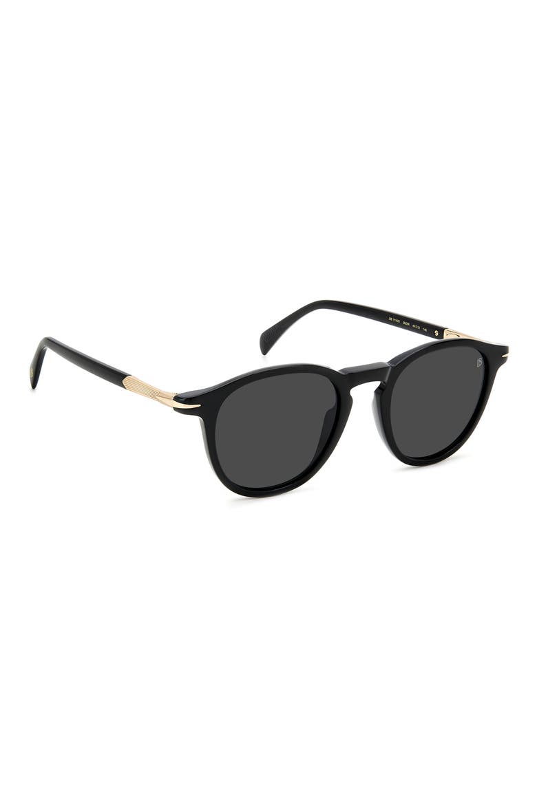 49mm Round Sunglasses, Alternate, color, BLACK GOLD