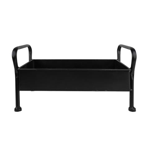 Footed Caddy Black Metal