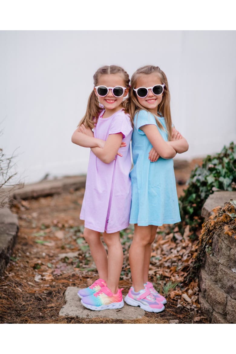 Girls 100% Cotton Soft Knit Jersey Cap Sleeve Dress, Alternate, color, Medium Pink