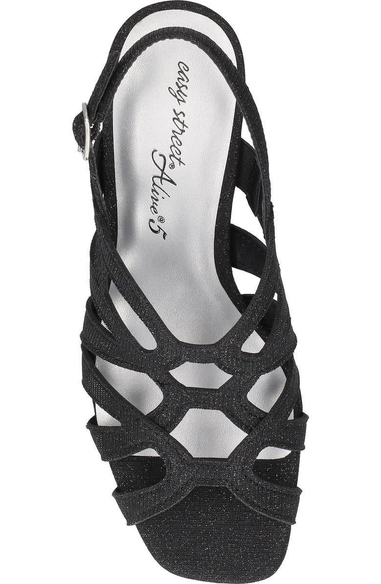 EASY STREET Jetty Slingback Sandal, Alternate, color, Black Glitter