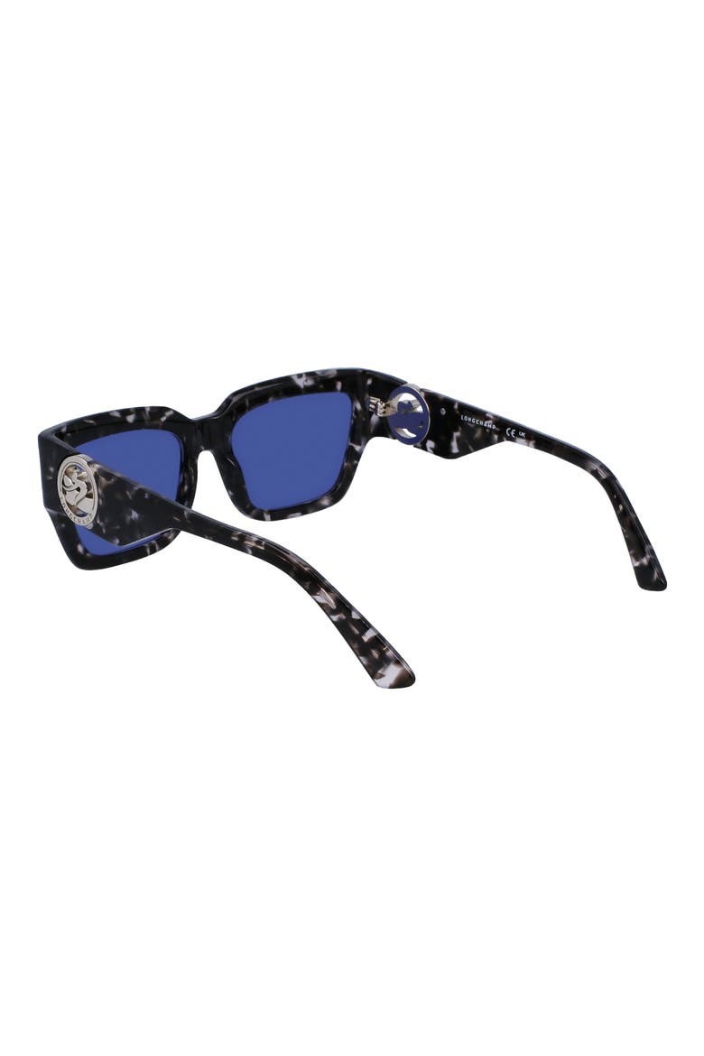 55mm Rectangular Sunglasses, Alternate, color, GREY HAVANA
