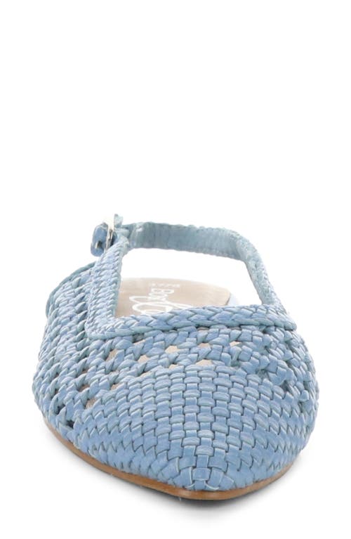 Bos. & Co. Willow Slingback Cap Toe Flat In Jeans