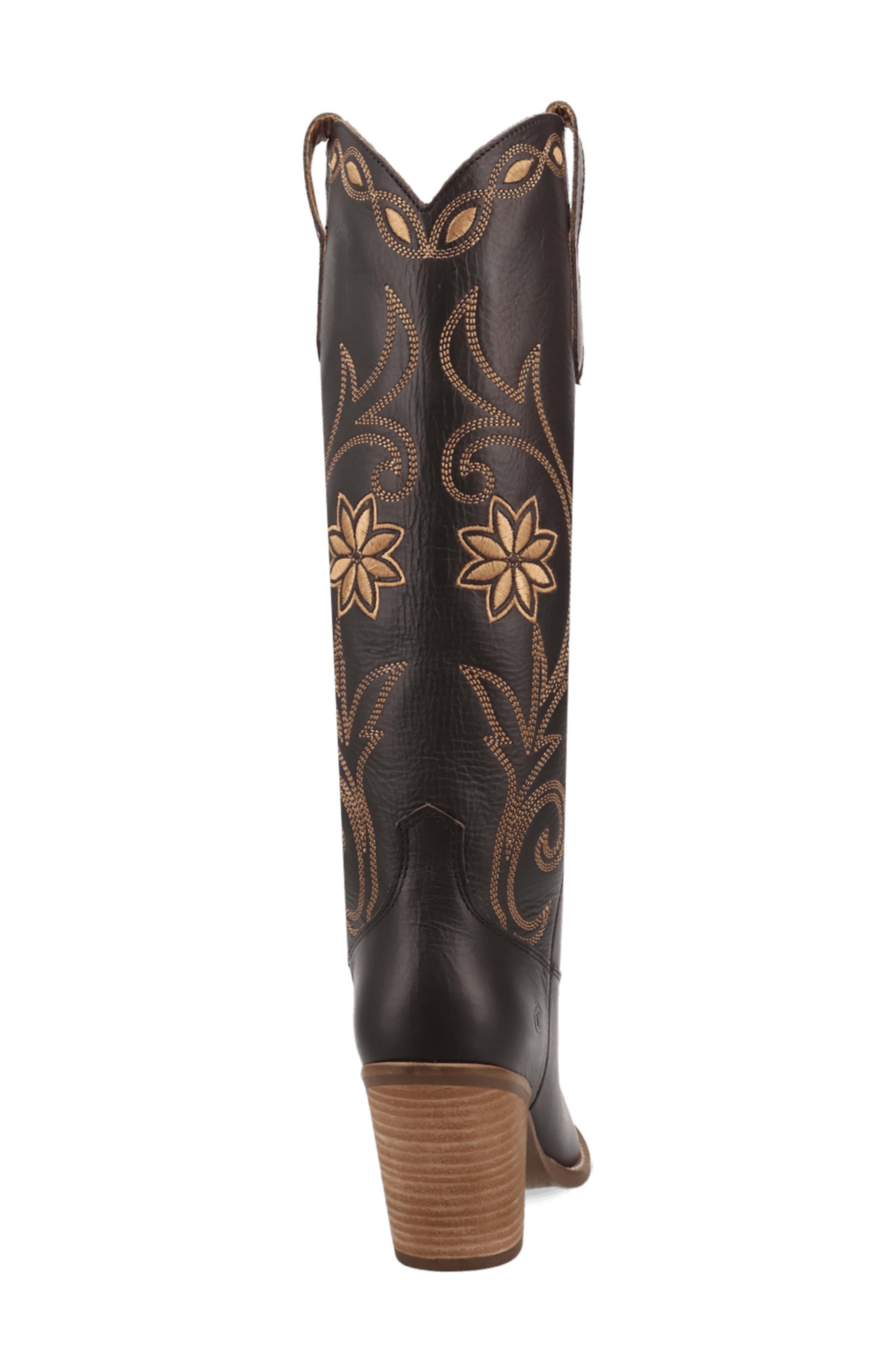 Miss Daisy Knee High Western Boot, Alternate, color, BROWN