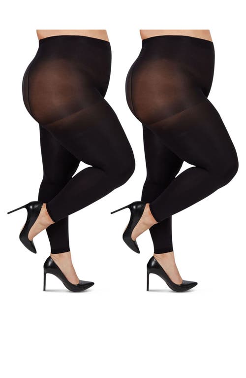 MeMoi 2-Pack Footless Tights in Black  product
