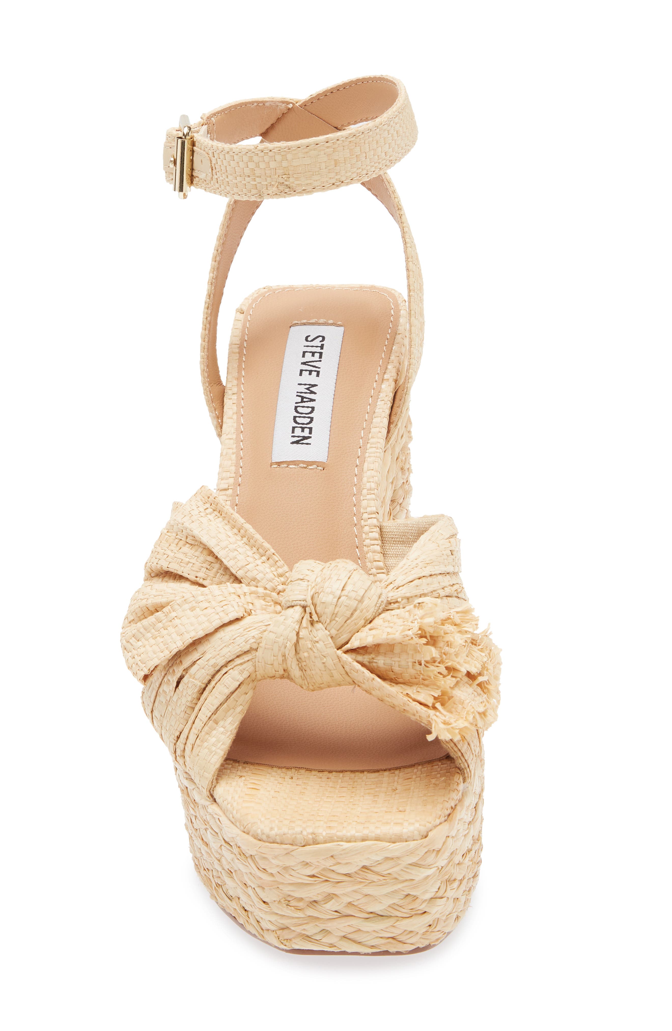 Steve Madden Romey Raffia Platform Ankle Strap Sandal, Alternate, color, Natural Raffia