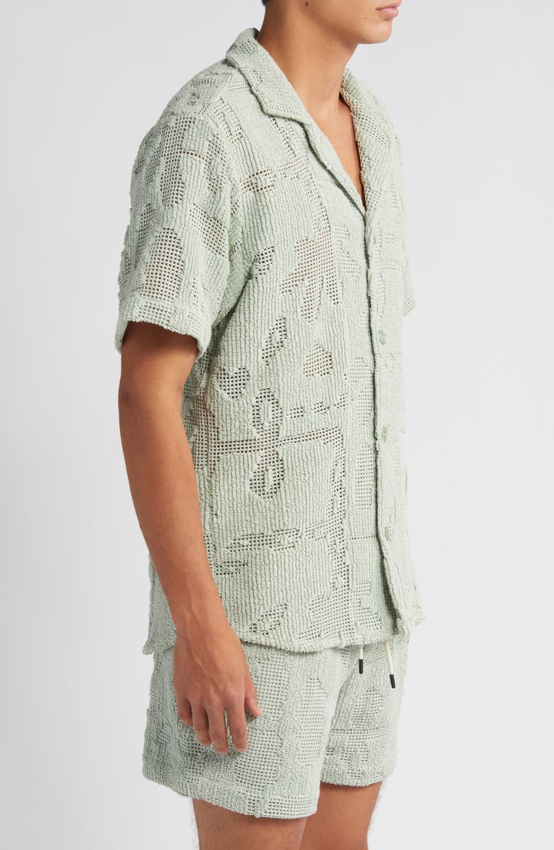 OAS Calbanum Crochet Camp Shirt, Alternate, color, 