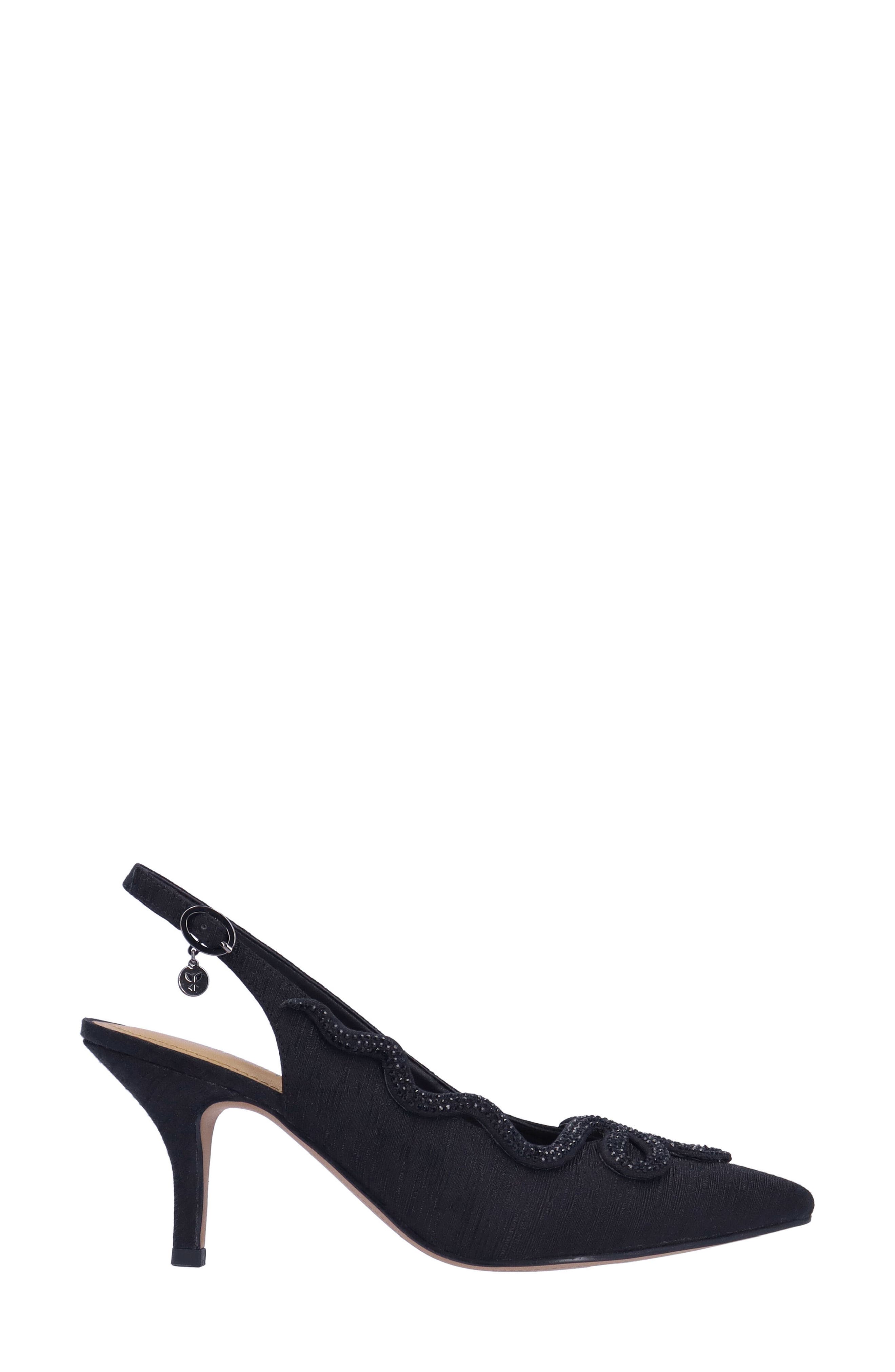 J. Reneé Fedosia Slingback Pointed Toe Pump, Alternate, color, Black
