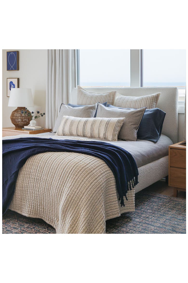 Deep Current Knit Throw Blanket, Alternate, color, DEEP CURRENT