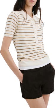 MANGO Short Sleeve Jersey Polo Sweater