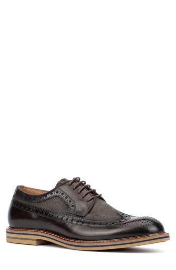 Vintage Foundry Falcon Brogue Wingtip Derby In Brown