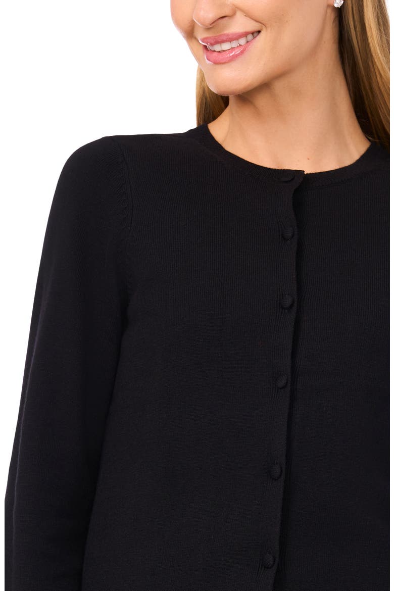 Attached Tank Cardigan Sweater, Alternate, color, RICH BLACK