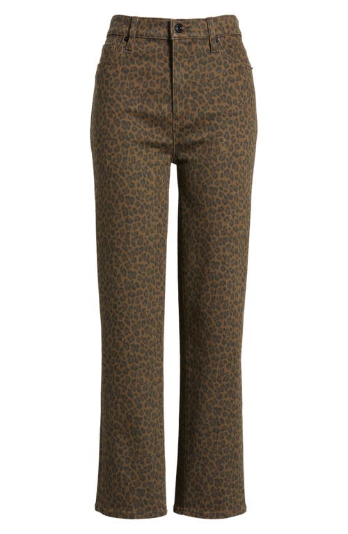 Frame Le Sleek High Waist Ankle Straight Leg Jeans In Brown