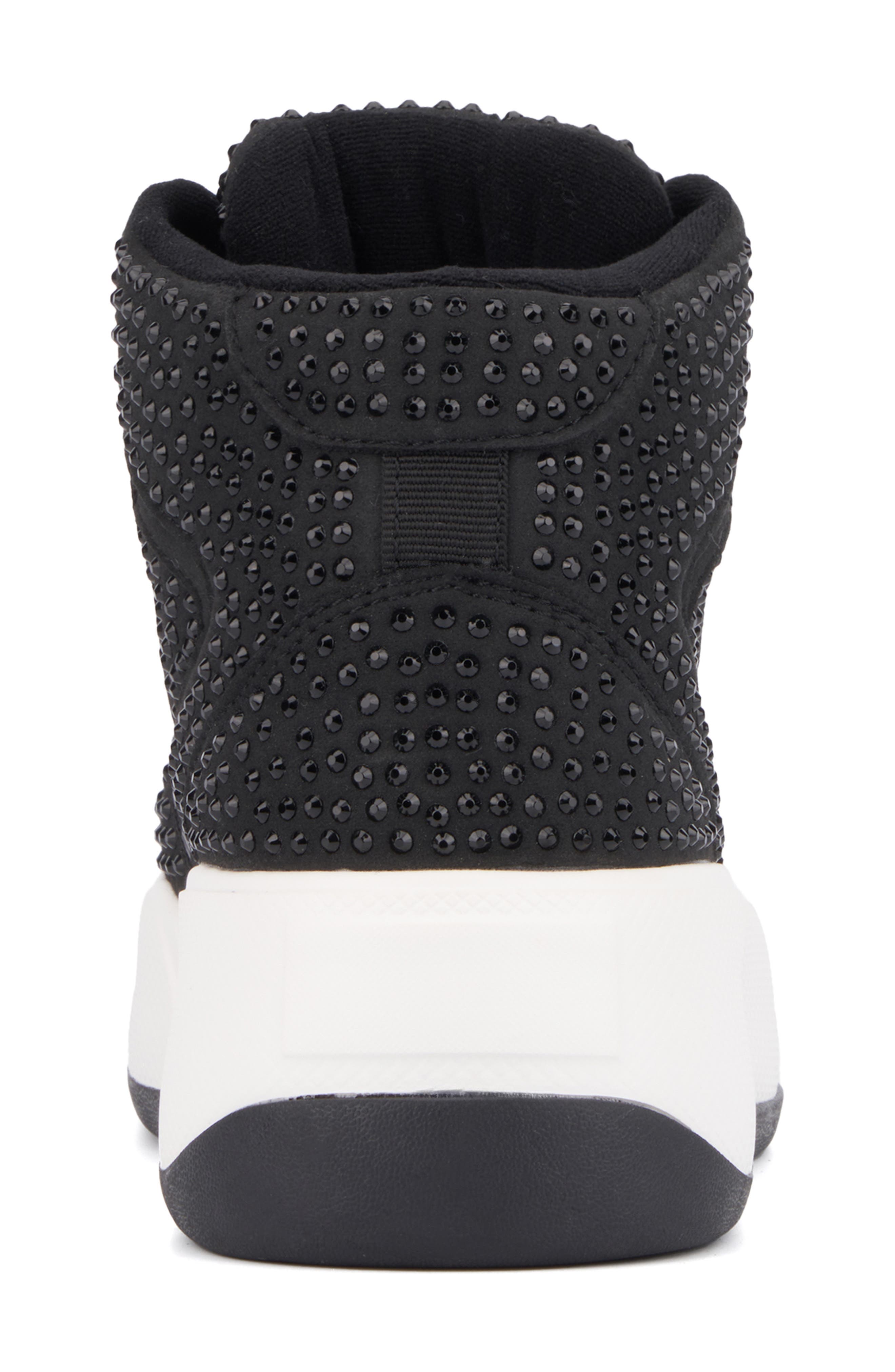 OLIVIA MILLER Lamia Rhinestone Sneaker, Alternate, color, Black