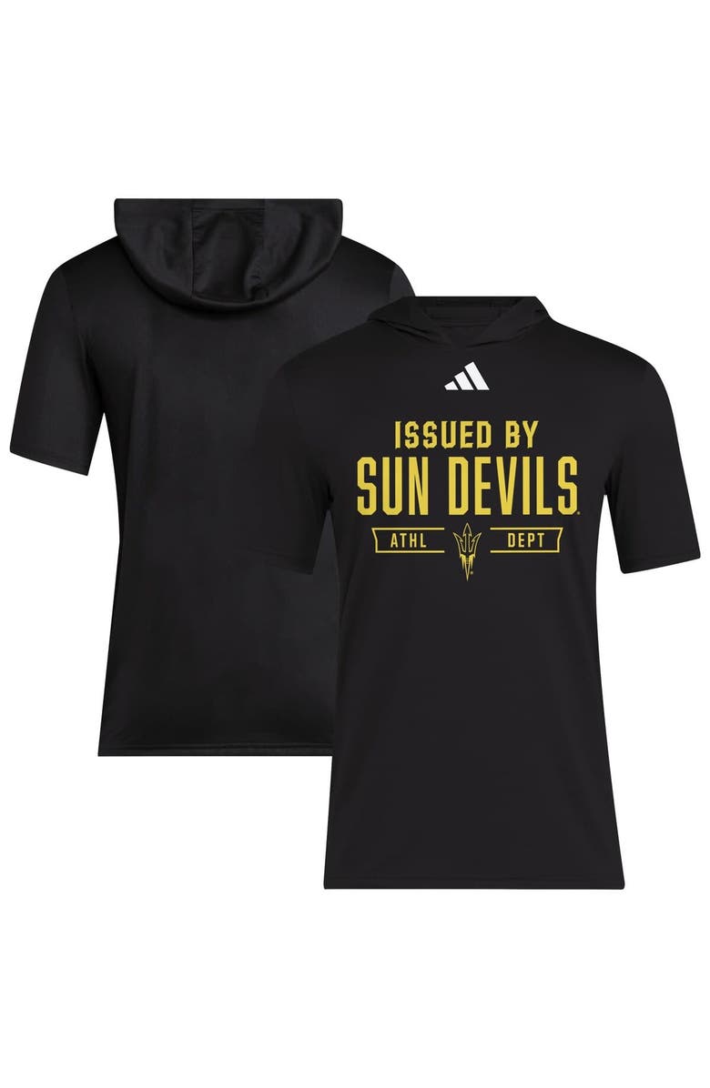 adidas Men's adidas Black Arizona State Sun Devils 2025 AREOREADY Sideline Training Hooded T-Shirt, Alternate, color, Black