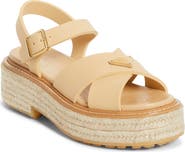 Prada Stride Flow Espadrille Platfrom Sandal