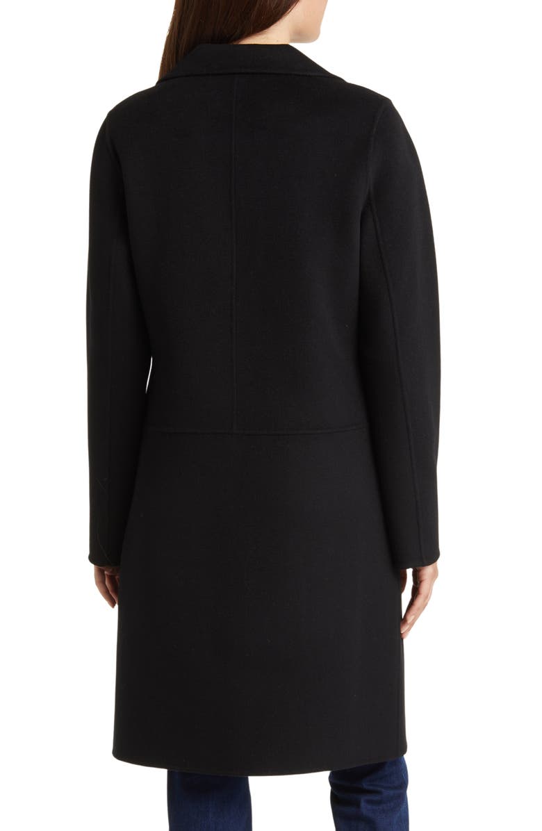 MICHAEL Michael Kors Notched Collar Longline Wool Blend Coat, Alternate, color, 