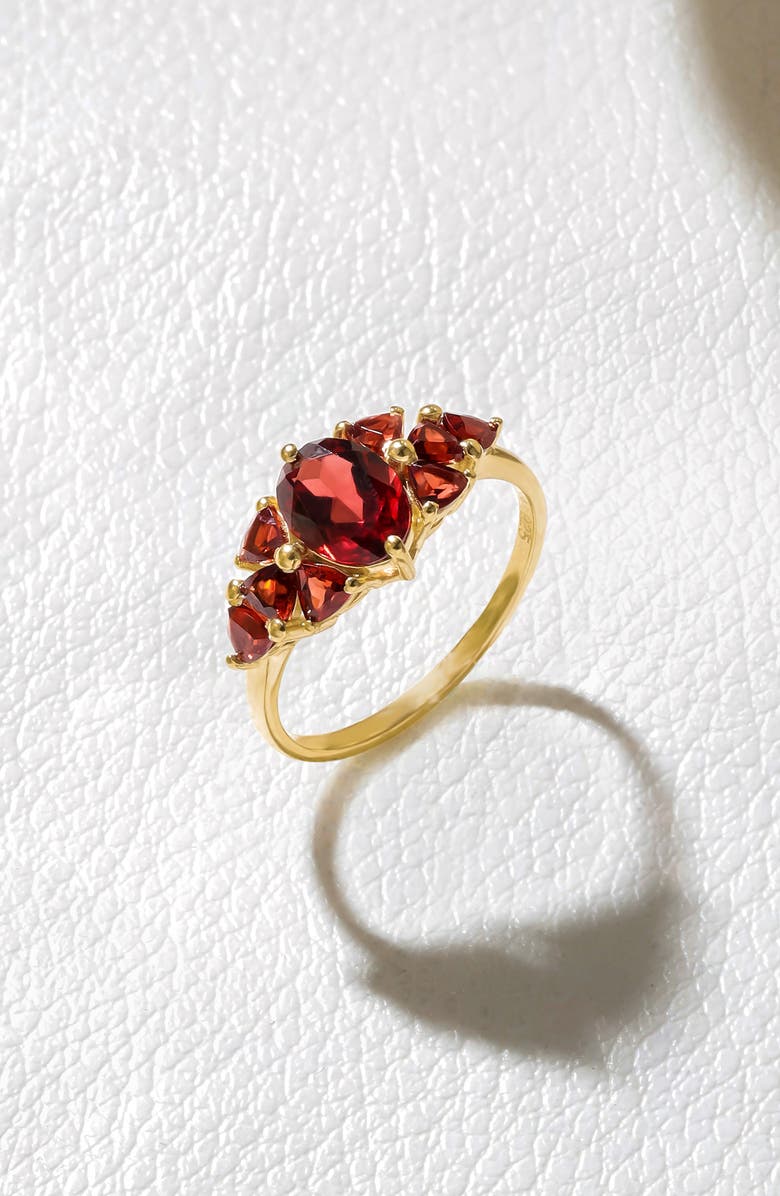 YS GEMS Graduated Garnet Ring, Alternate, color, Red