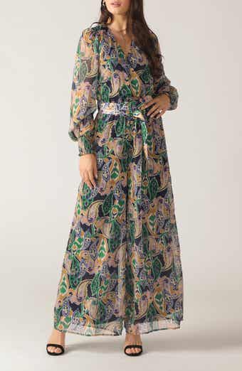 FLYING TOMATO Print Long Sleeve Jumpsuit