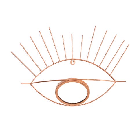 19-in Gold Metal Eye Wall Mirror