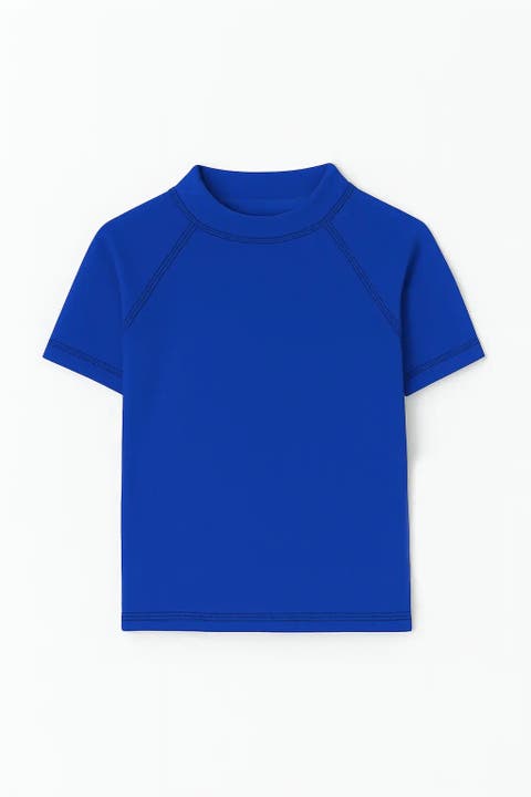 Carson Blue Short Sleeve Rashguard