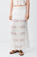 MANGO TEEN Lace Maxi Skirt