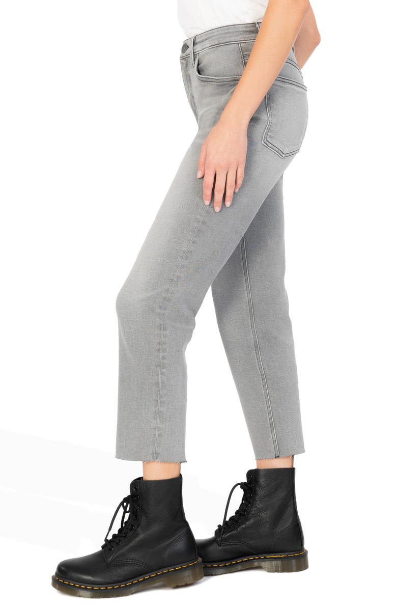 KUT from the Kloth Rachael Fab Ab High Waist Raw Hem Mom Jeans, Alternate, color, 