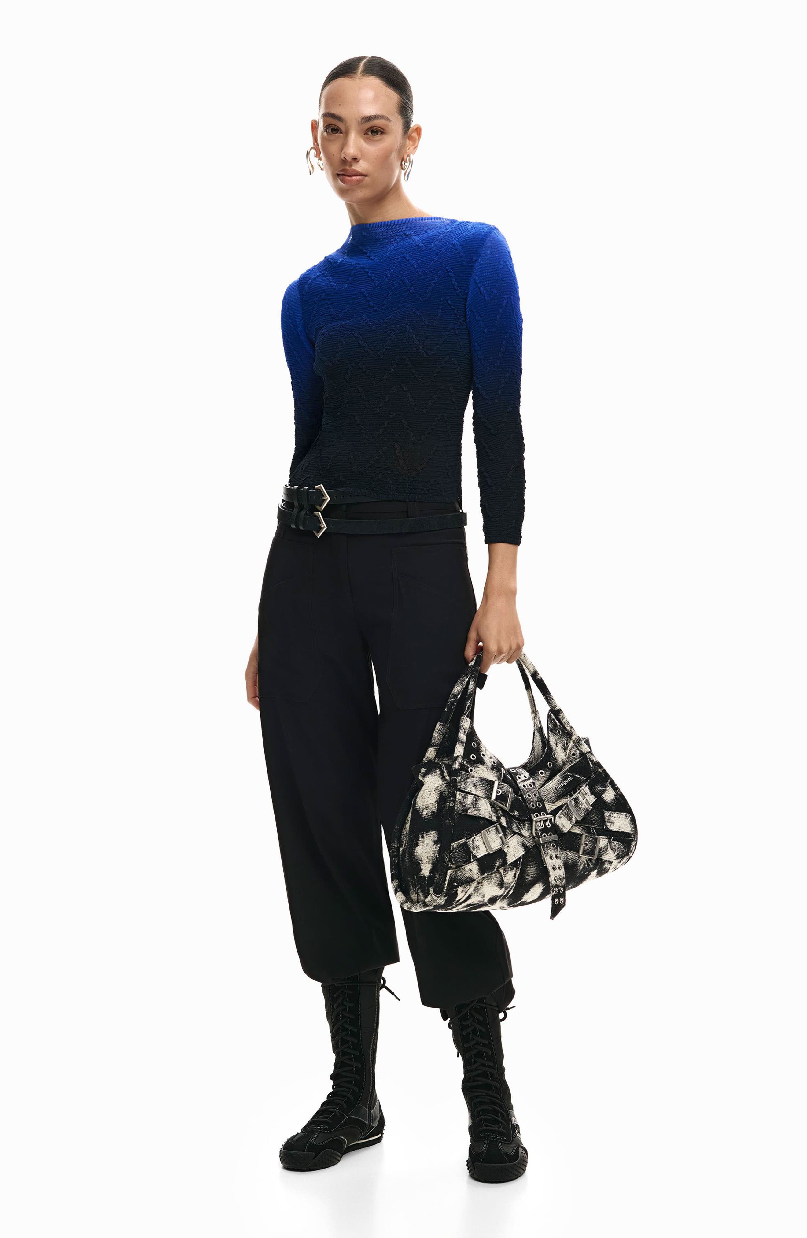 Ombre Texture Knit Top - image 2