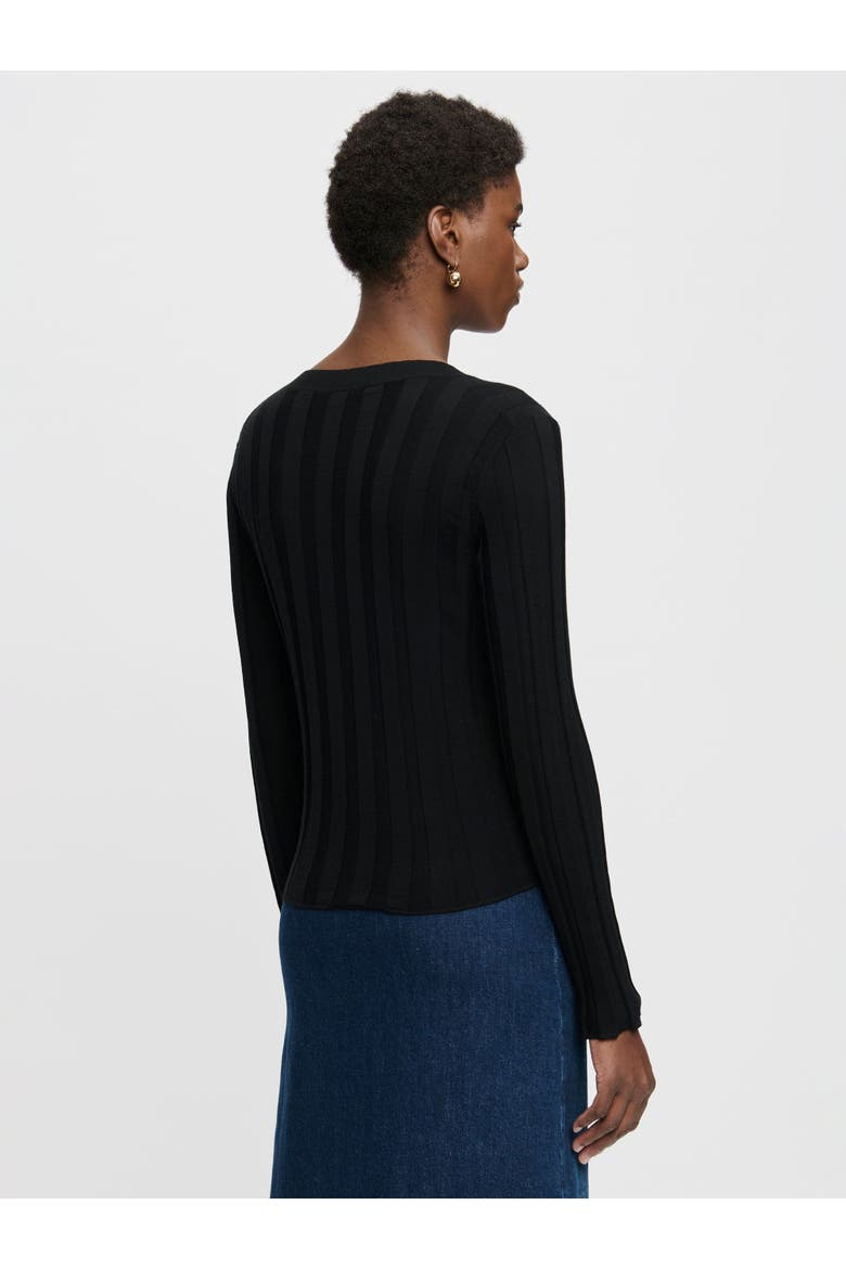 Margot Scoop neck sweater, Alternate, color, Black