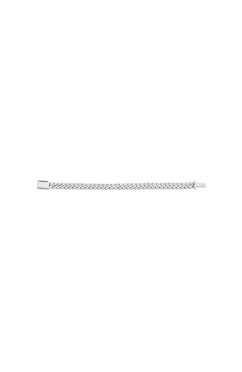 Michael M Men's 6.5 mm Cuban Chain Bracelet, Main, color, Silver