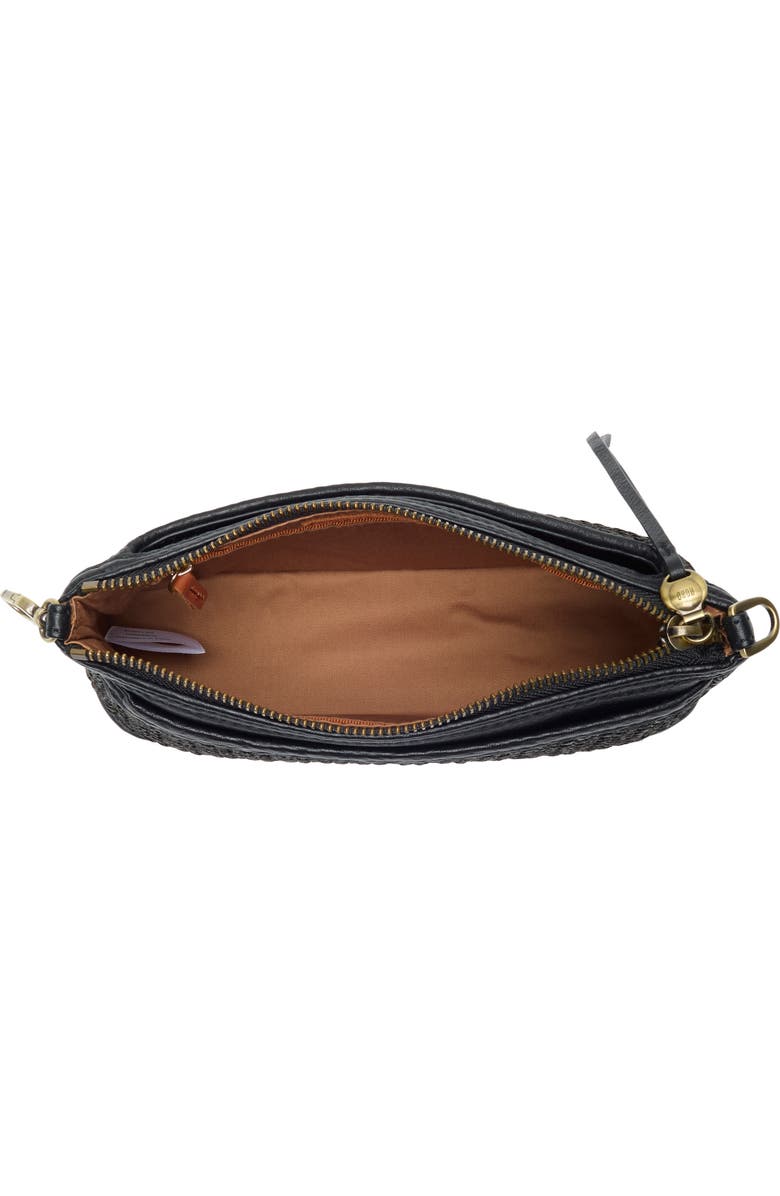 HOBO Cadence Straw Crossbody Bag, Alternate, color, Black