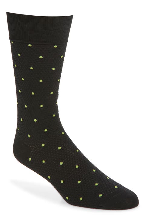 Naven Polka Dot Cotton Blend Dress Socks