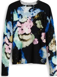 Desigual Abstract Print Crewneck Sweater