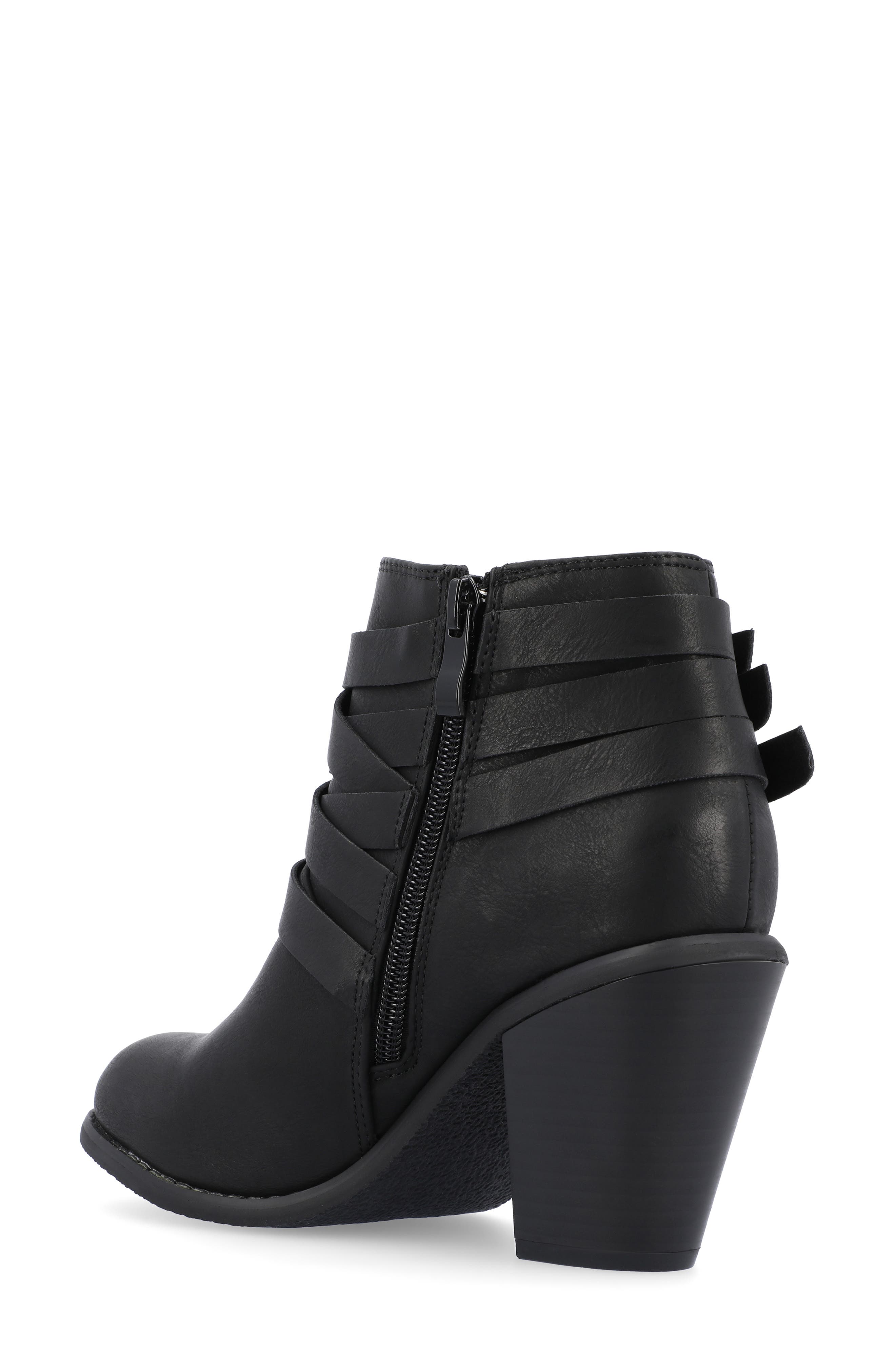 Journee Collection Strappy Ankle Bootie, Alternate, color, Black