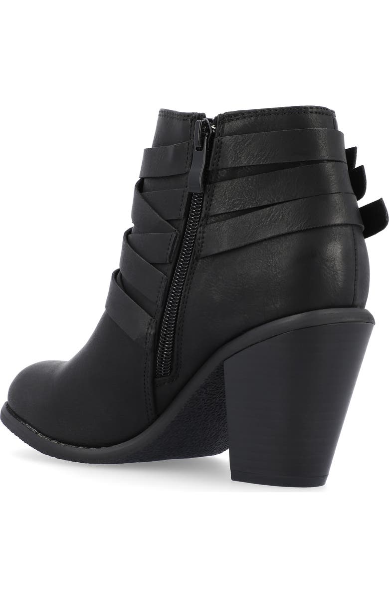 Journee Collection Strappy Ankle Bootie, Alternate, color, Black
