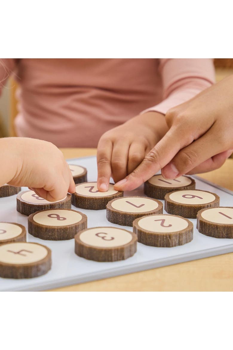 Magnetic Wood Cookie Counters - 21 Pieces, Alternate, color, Brown