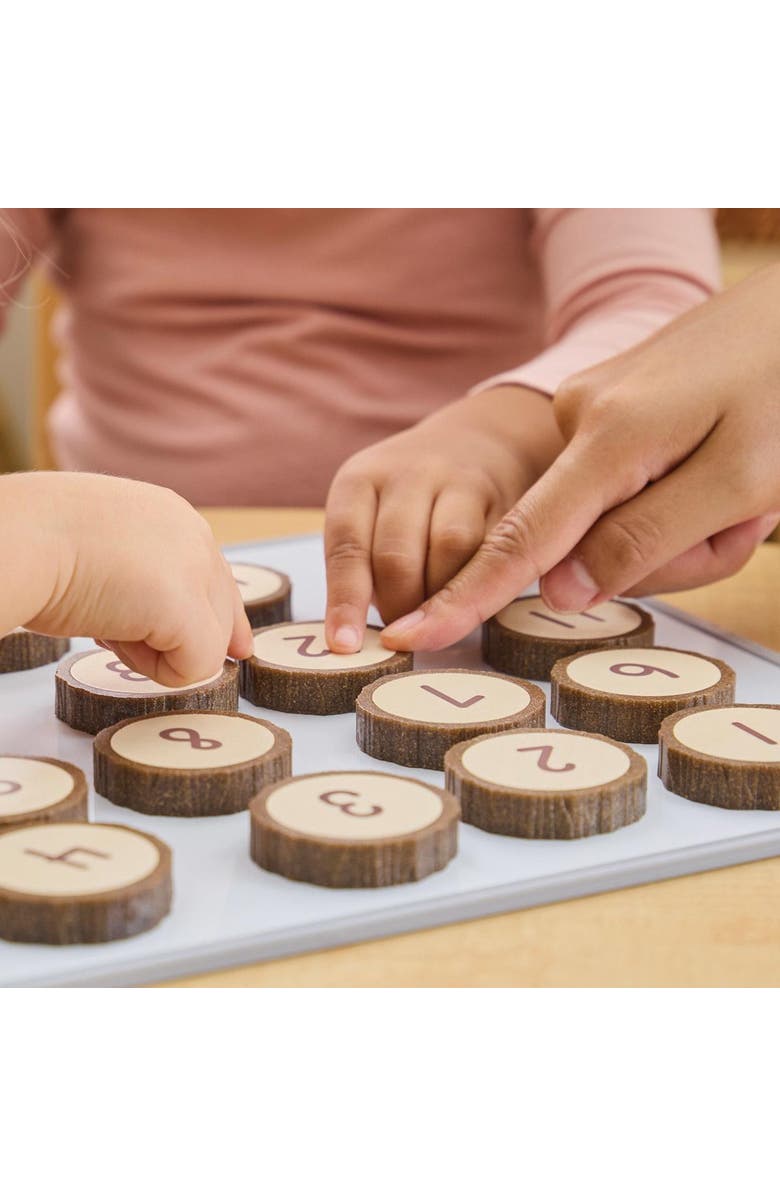 Kaplan Early Learning Company Magnetic Wood Cookie Counters - 21 Pieces, Alternate, color, Brown