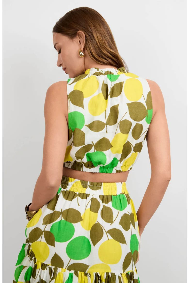 Kalila Crop Top, Alternate, color, Limone Print