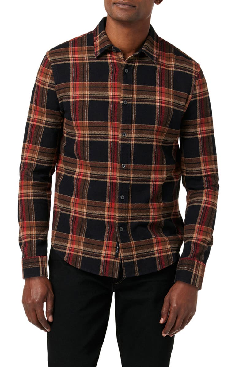 Joe's Harris Plaid Cotton Bouclé Flannel Button-Up Shirt, Main, color, 
