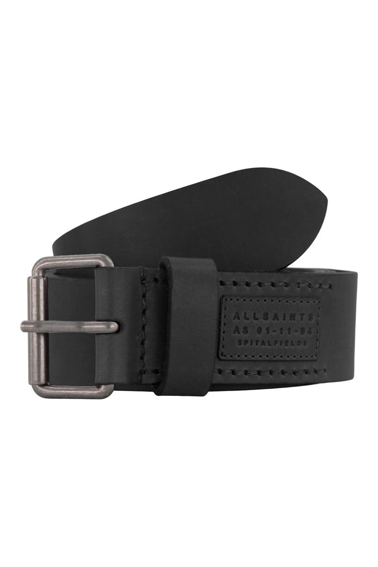 Leather Belt, Alternate, color, BLACK